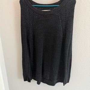 LOFT Black Crew Neck Sweater